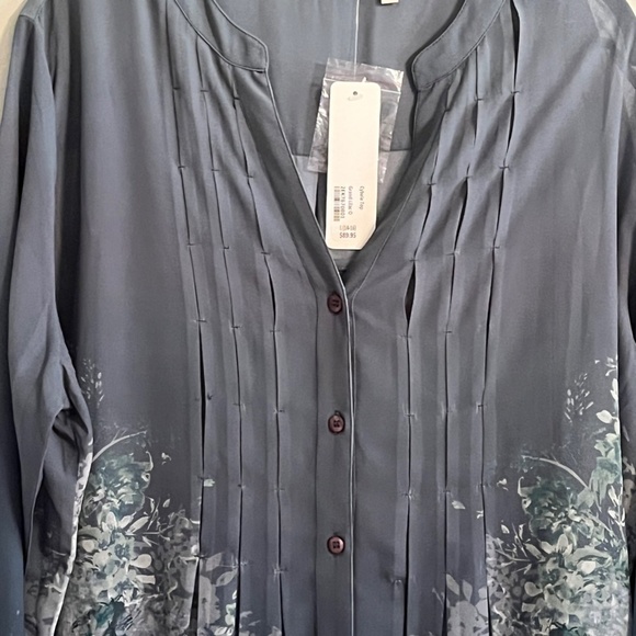 Soft Surroundings Top Women L Floral Pullover Tunic Boho Western Retro Classic - Picture 2 of 14